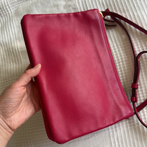 Celine trio large fushia dark pink shoulder bag - Picture 11 of 16